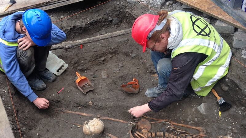 The female skeletons found in Co Kilkenny have been dated to between 1250 and 1350. Photograph: Kilkenny County Council