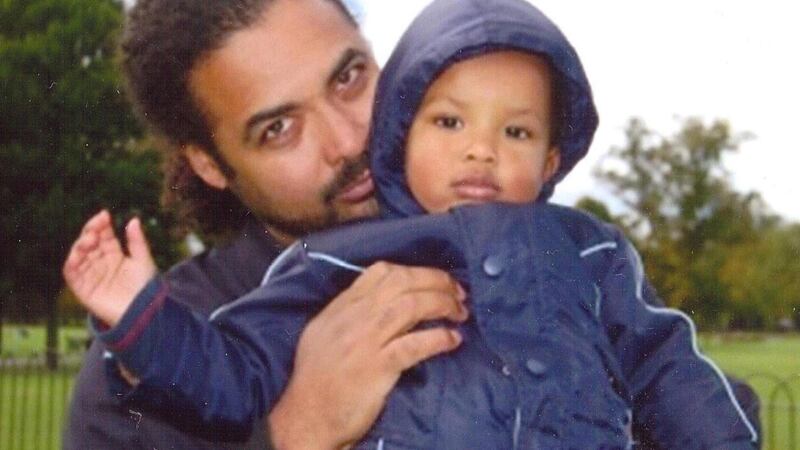 Arthur Simpson-Kent (48) and Amon (4), the partner and son of former Eastenders star Sian Blake. Scotland Yard will refer its investigation into Blake’s disappearance to the police watchdog. Photograph: Metropolitan Police/PA Wire