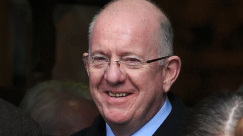 Minister for Justice Charlie Flanagan during the funeral of former chief justice Thomas Finlay at the Church of the Sacred Heart, Donnybrook, Dublin on Tuesday. Photo: Gareth Chaney Collins