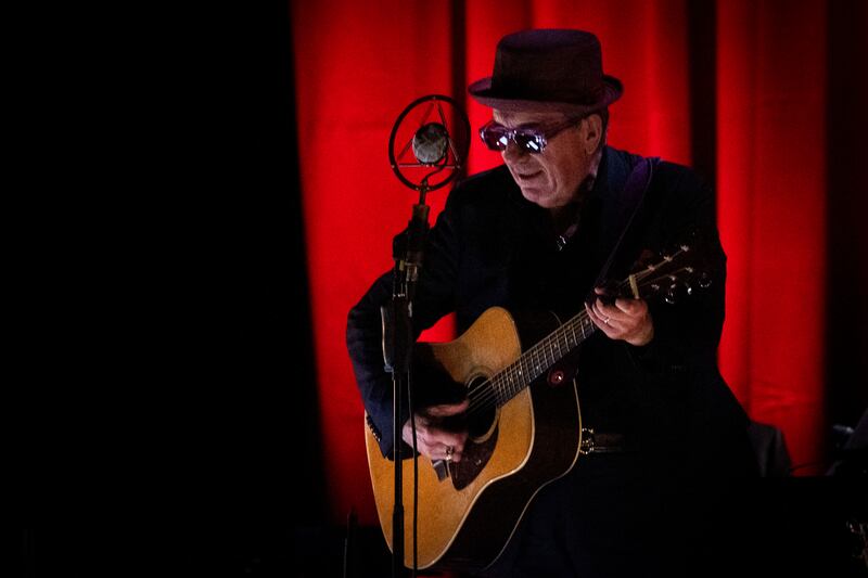 Elvis Costello on stage at Vicar Street, Dublin. Photograph: Tom Honan for The Irish Times