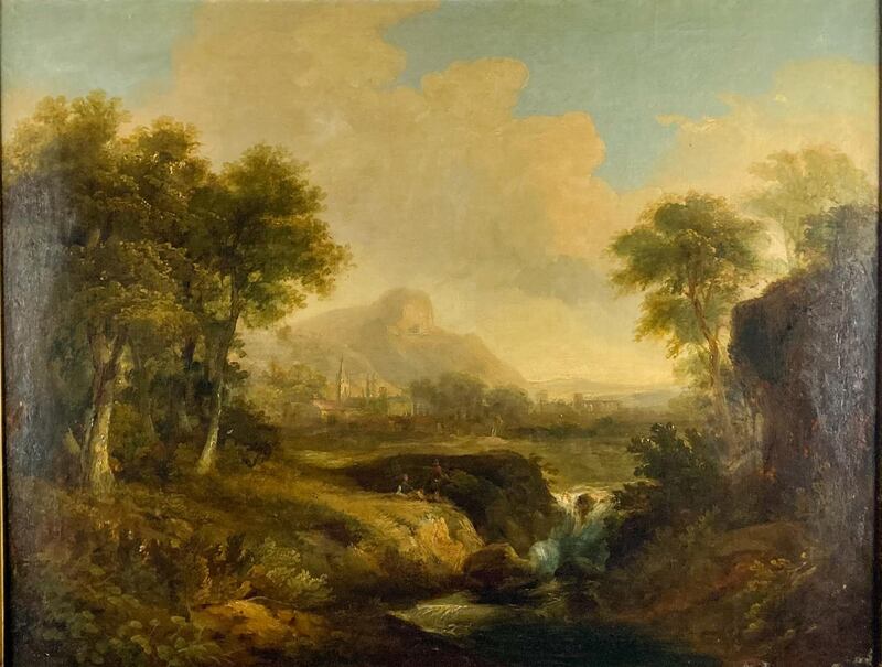 Eighteenth-century romantic landscape painting by Waterford-based artist Thomas Sautelle Roberts (€5,000-€7,000)