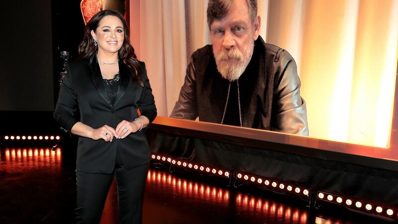 Mark Hamill, the Star Wars veteran who fell for Ireland while shooting the most recent films in the west of the country, was there to pass the Rising Star award to Nicola Coughlan