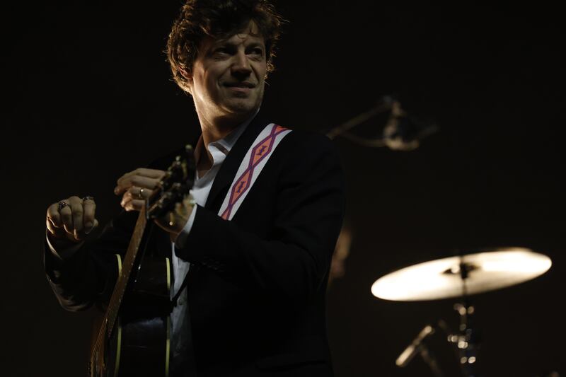 Guitarist James Walbourne performing at The Pogues gig at 3Arena. 3Arena. Photograph: Nick Bradshaw