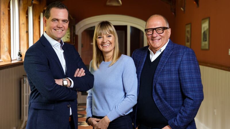 Peter Crowley, Deirdre Whelan and Hugh Wallace in Home of the Year