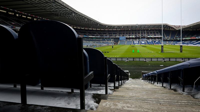 Ireland will run out at an empty Murrayfield on Sunday. Photograph: Tommy Dickson/Inpho