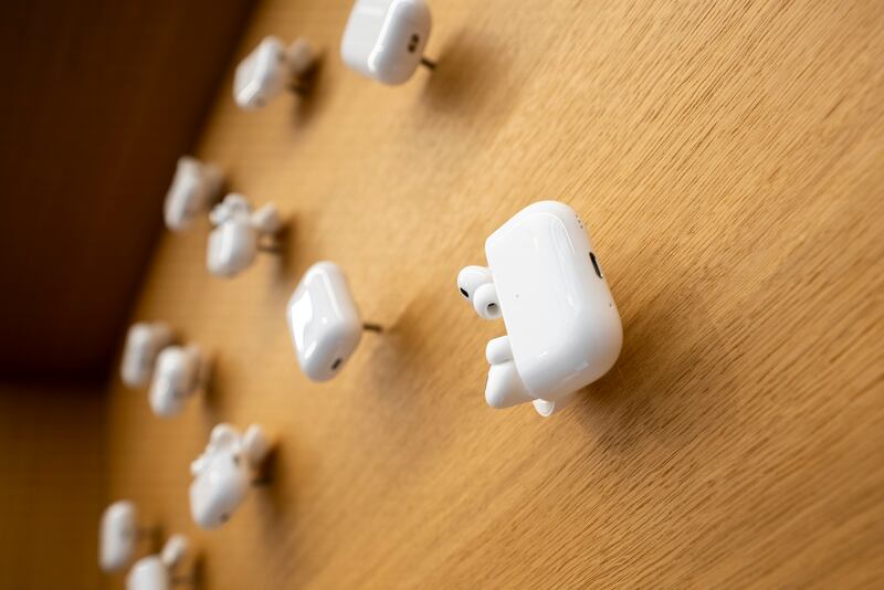 Apple AirPod 2 with USB Type C charing port. Photograph: Ming Yeung/Getty