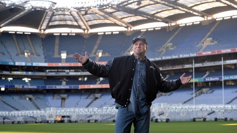 Garth Brooks in Croke Park on January 20th, 2014, when he announced details of his two concerts the following July. Photograph: Dara Mac Dónaill