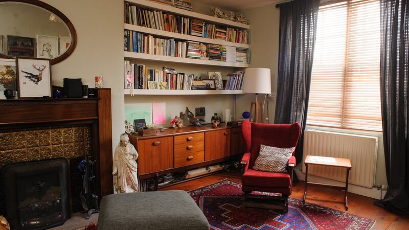 The livingroom of Niamh McCann’s  home. Photograph: Eoin Rafferty