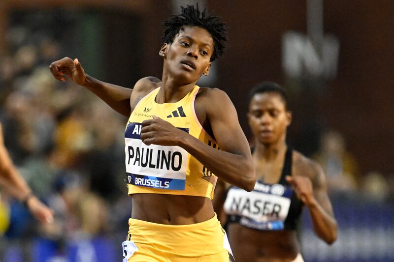Dominican Marileidy Paulino is undefeated over 400m this season. Photograph: Tom Goyvaerts/BELGA MAG/AFP via Getty