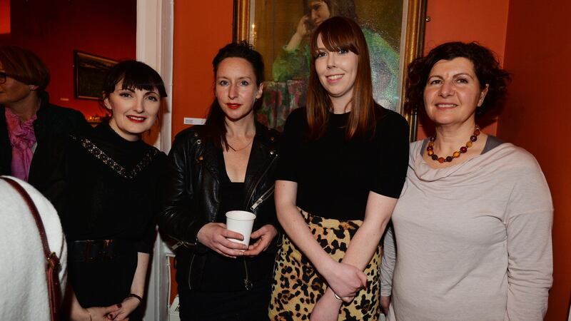 Sinéad Gleeson, Joanna Walsh, Amy Herron and Valerie Bistany at the Irish Writers’ Centre in January for Nollaig Na mBan. Photograph: Alan Betson