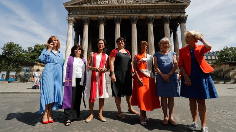 Members of the collective Toutes Apotres. Photograph: François Guillot/AFP via Getty