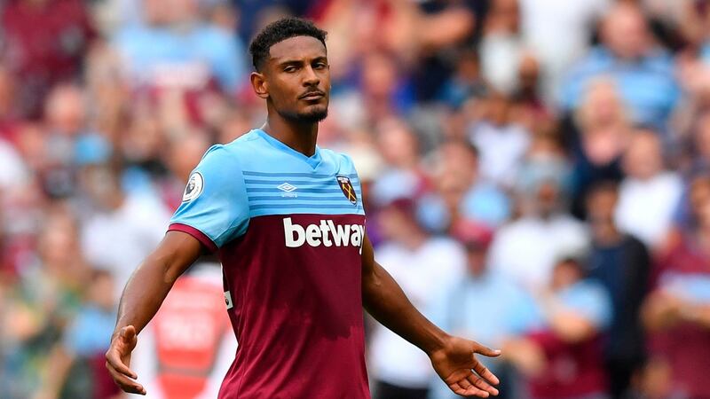 Sebastien Haller was on target again for West Ham in their win over Norwich. Photograph: Ben Stansall/AFP/Getty