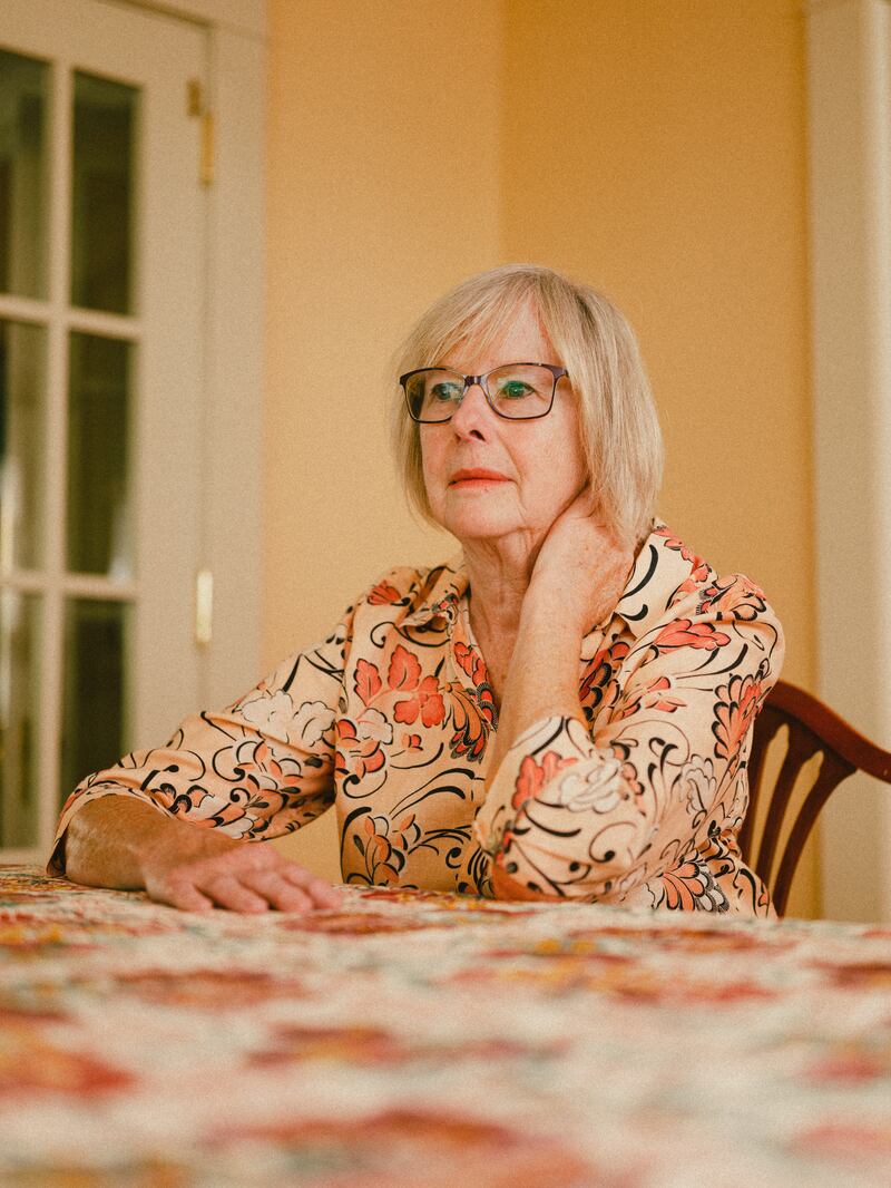 Lynn Bradach, whose son Travis, a marine combat engineer,  was killed in central Iraq by a cluster munition left from an American attack. Bradach has spent years advocating against the use of cluster weapons after her son's death. Photograph: Mason Trinca/New York Times
                      