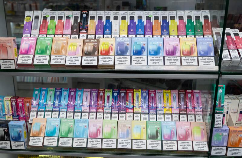 About 13 per cent of people between the ages of 12 and 17 had vaped in the last 30 days, according to HSE research from 2022. Photograph: Colin Keegan/Collins