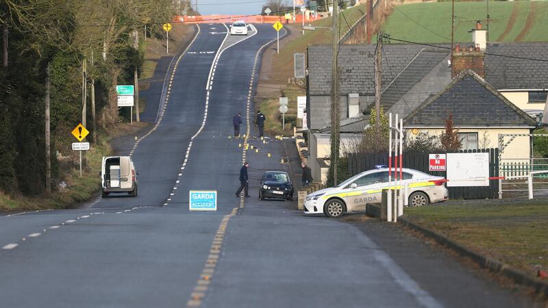 The scene on the N2 near the Hunterstown Inn in Ardee where two women were fatally injured. Photograph: Colin Keegan/Collins Dublin