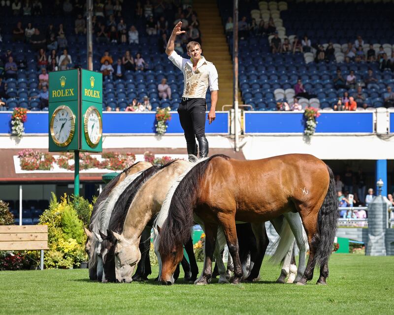 Crowd favourite Santi Serra will be returning for a third year, demonstrating his unique horsemanship skills in the Main Arena each day