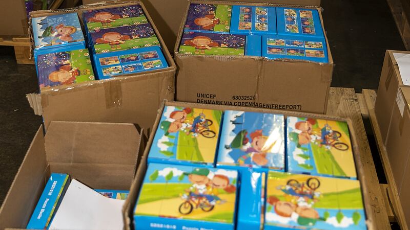 Recreation kits are packed for children in Ukraine to help them deal with the trauma of war.