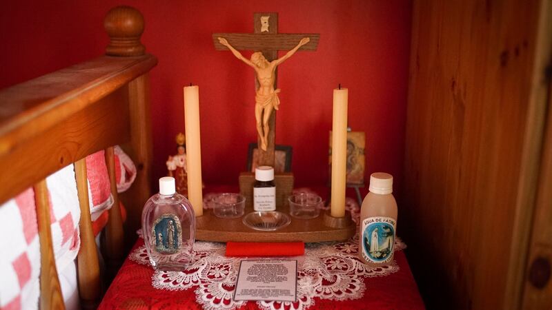 Margaret Gallagher’s sick call set left ready in the upper bedroom of her cottage. Photograph: Enda O’Dowd/The Irish Times