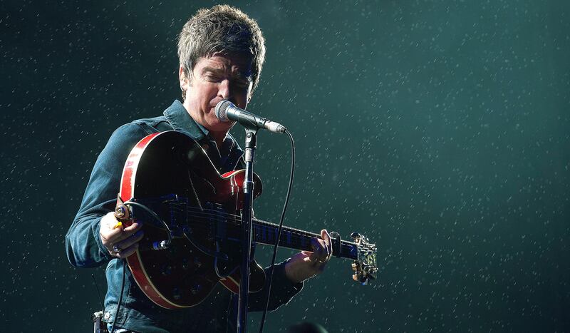 Noel Gallagher and his band High-Flying Birds on the Main Stage at Electric Picnic 2016 on Saturday night. Photograph: Dave Meehan/The Irish Times