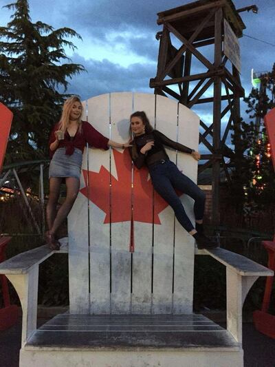 Rachael Collins (R) and Alannah Maher enjoy their summer in Vancouver