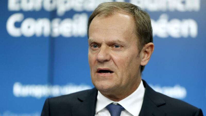 European Council president Donald Tusk: “This is really and truly the final wake-up call for Greece but also for us, our last chance.”  Photograph: François Lenoir/Reuters