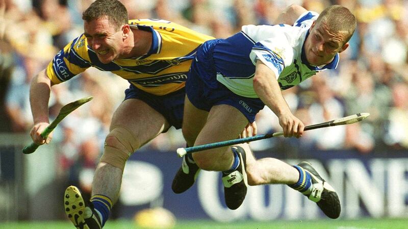 Waterford’s Eoin McGrath in action in his playing days in 2002 against Clare’s Brian Quinn. Photograph: Brian Lawless/Sportsfile