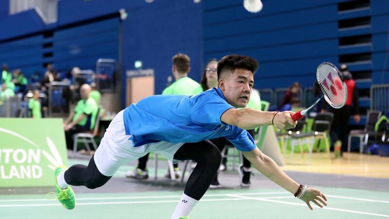 Nhat Nguyen in action during the 2017  Irish Open quarter-finals at the  National Indoor Arena in Blanchardstown. Photograph: Tommy Dickson/Inpho