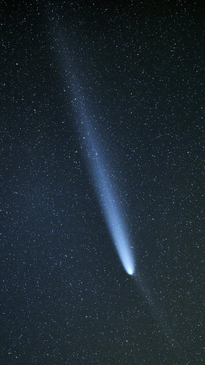 Comet Tsuchinshan, ATLAS In All Its Glory, photographed by Brian O’Halloran, Waterford, the winning image in Out of the World – Planetary. The comet passed into our evening skies in mid-October 2024. 'It was an easy naked eye sight, and displayed not only a lovely tail but also an anti-tail, an apparent spike projecting from a comet's coma which seems to go towards the Sun and consists of larger dust particles left behind by the comet. This is rarely seen, and it was a privilege to capture'
