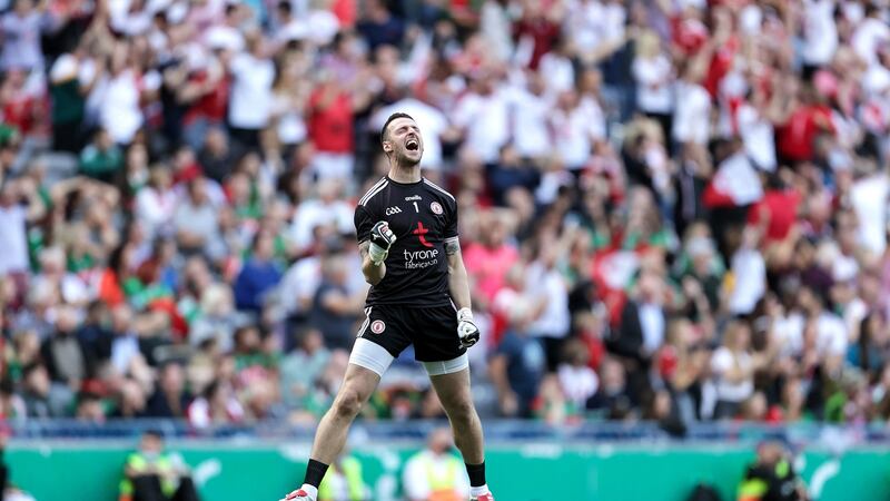 Niall Morgan celebrates his side’s first goal. Photo: Laszlo Geczo/Inpho