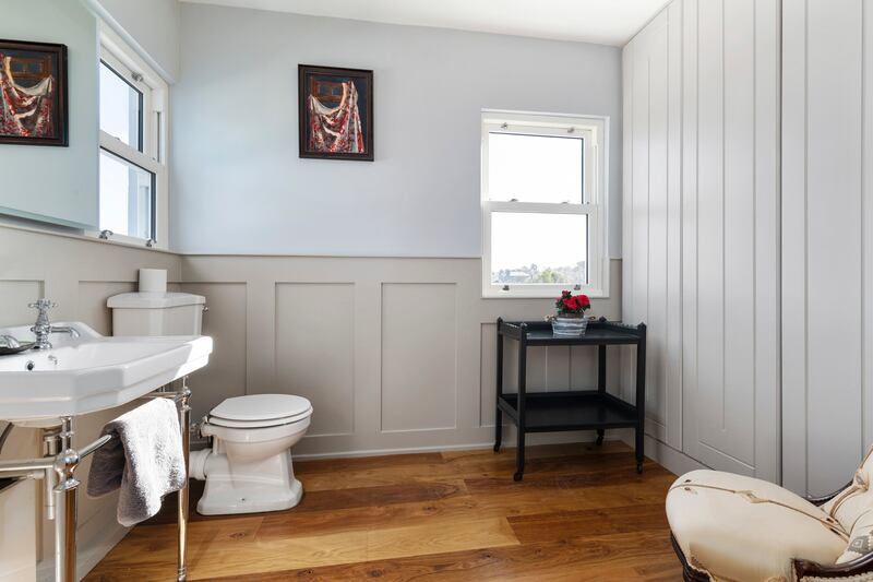 The house has three bathrooms 