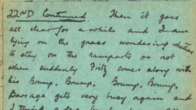 Extract from the diary of Albert Woodman, who was stationed in Dunkirk during the last days of the first World War.