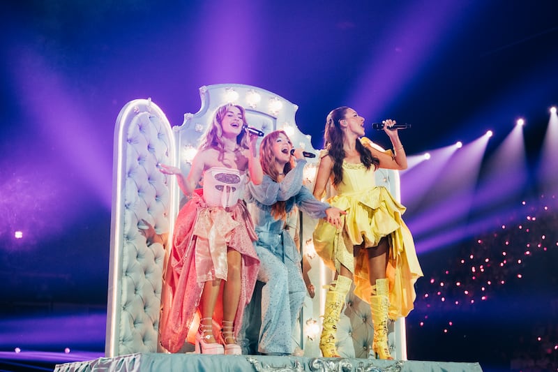 Remember Monday performing What The Hell Just Happened? for United Kingdom. Photograph: Sarah Louise Bennett/EBU