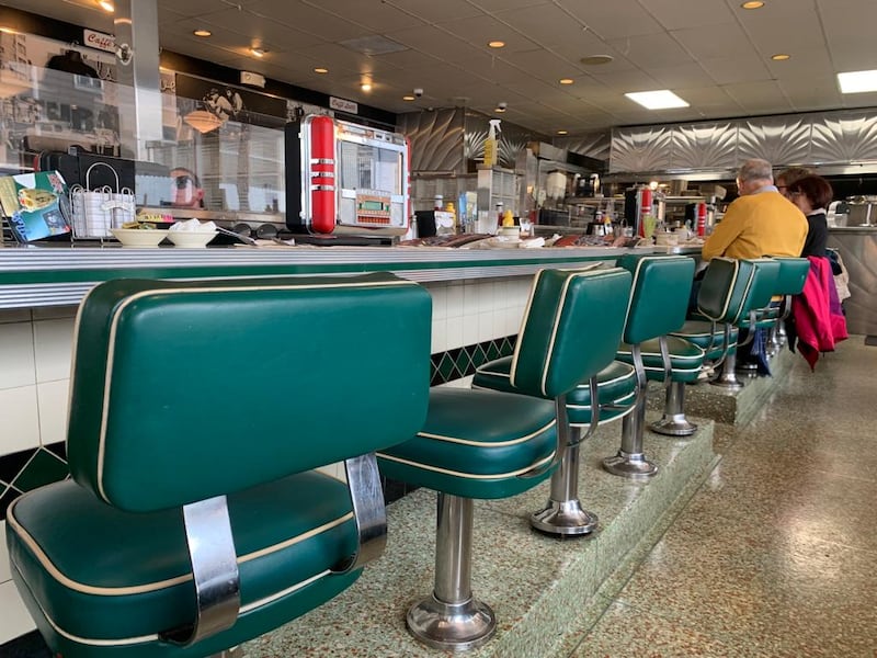 Inside Mel's Drive-In on Lombard Street in San Francisco. Photograph: Peter Murtagh