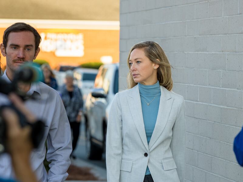 Molly Martens walks into the Davidson County courthouse on Monday October 30th. Photograph: Jerry Wolford
