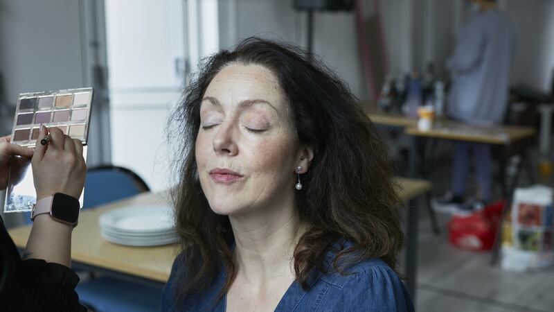 Derbhle Crotty prepares for her role as  Mrs Ramsay  in Marina Carr’s  play adaptation of To the Lighthouse. Photograph: Bríd O’Donovan