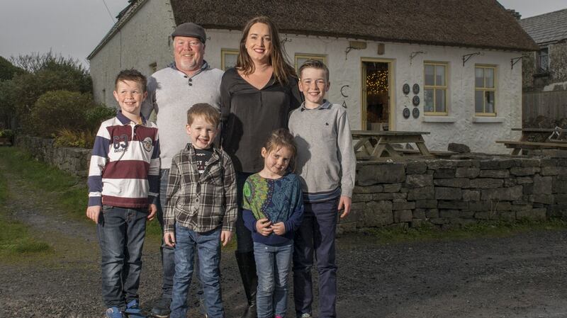 Gabriel Faherty lives on Inish Mór with his wife Orla and their four children – Alan (10), Eoin (8), Donnacha (6) and Fia (4). Photograph: Michael McLaughlin