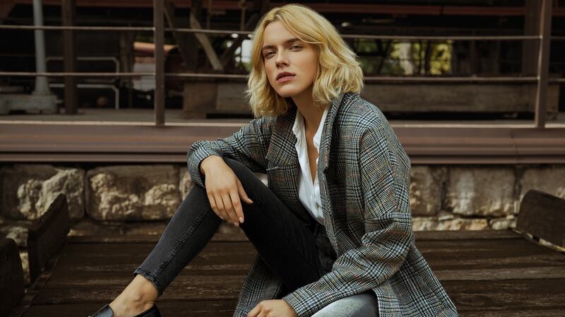 Eavan – longline unstructured coat with drop shoulders in 100 per cent lambswool Donegal tweed – €898 by The Landskein. Photograph: Oksana Tocickaja