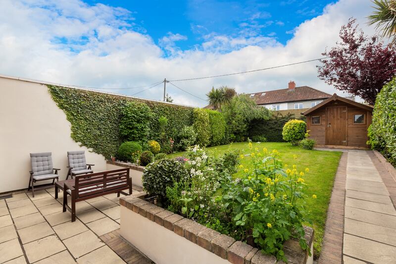 South-facing back garden