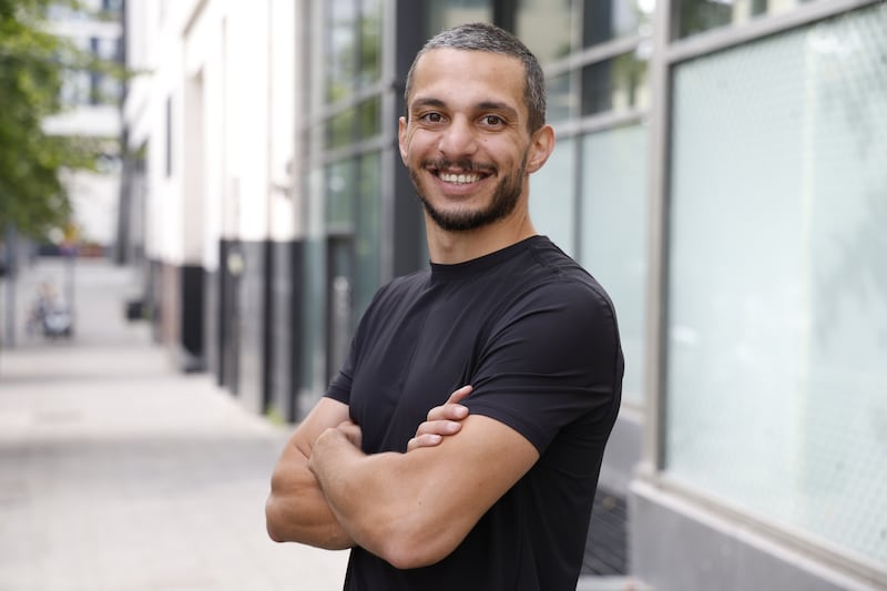 Khaled Mohammad Akar arrived in Dublin in April 2024 and now works as a network field technician. Photograph: Nick Bradshaw