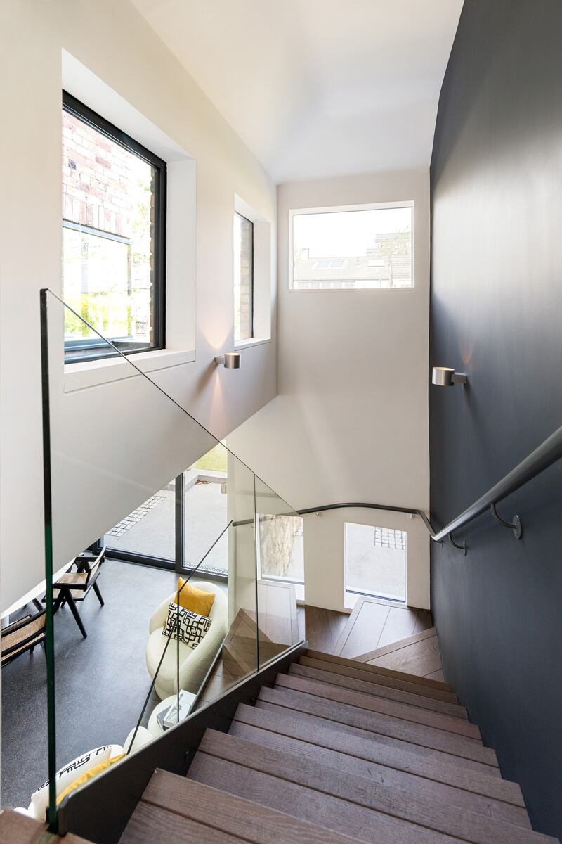 Stairs leading to extension