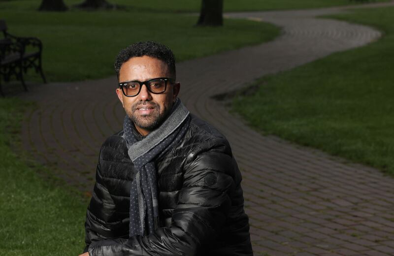 Salman Jamal lost an eye in a 2015 bombing that killed two of his colleagues. Photograph: Alan Betson
