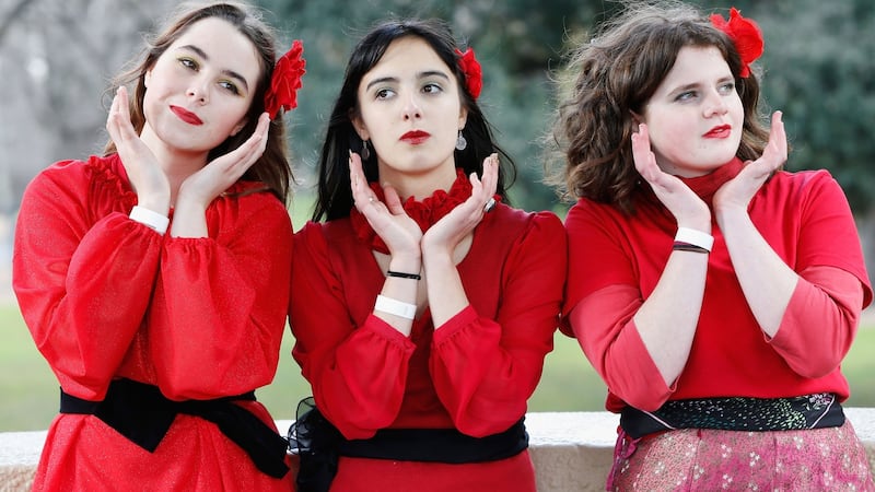 Kate Bush fans pose at Edinburgh Gardens on July 15th, 2017 in Melbourne, Australia. The Most Wuthering Heights Day Ever is when people all around the world come together to recreate Kate Bush’s 1978 Wuthering Heights music video, inspired by Emily Bronte’s 1847 novel. Photograph: Michael Dodge/Getty Images