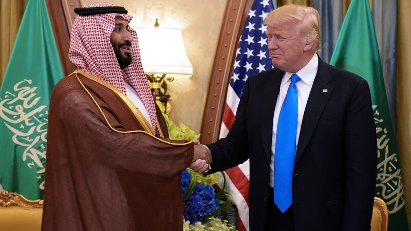 US president Donald Trump and Saudi crown prince Mohammed bin Salman at a meeting in Riyadh in May 2017. Photograph: Mandel Ngan/AFP/Getty Images