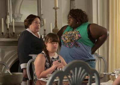 Ms. Brewer, center, with Kathy Bates and Gabourey Sidibe in American Horror Story.
