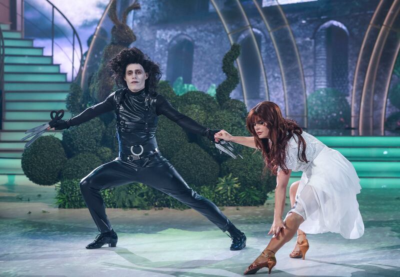 Jason Smyth with Karen Byrne during Dancing with the Stars. Photograph: Kyran O’Brien/kobpix