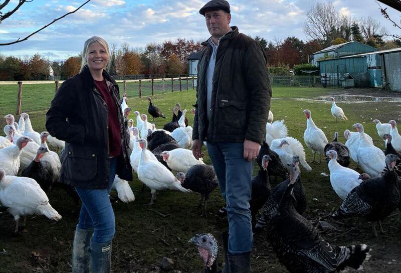 Barbara and Gerry Tully have 250 turkeys on their farm in Co Meath