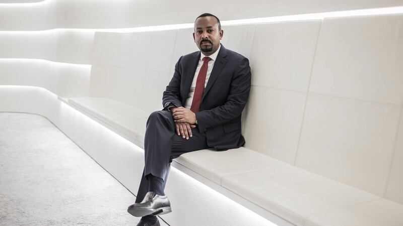 Ethiopia’s prime ministe Abiy Ahmed in his office in Addis Ababa on October 29th, 2019.  Photograph: Finbarr O’Reilly/New York Times