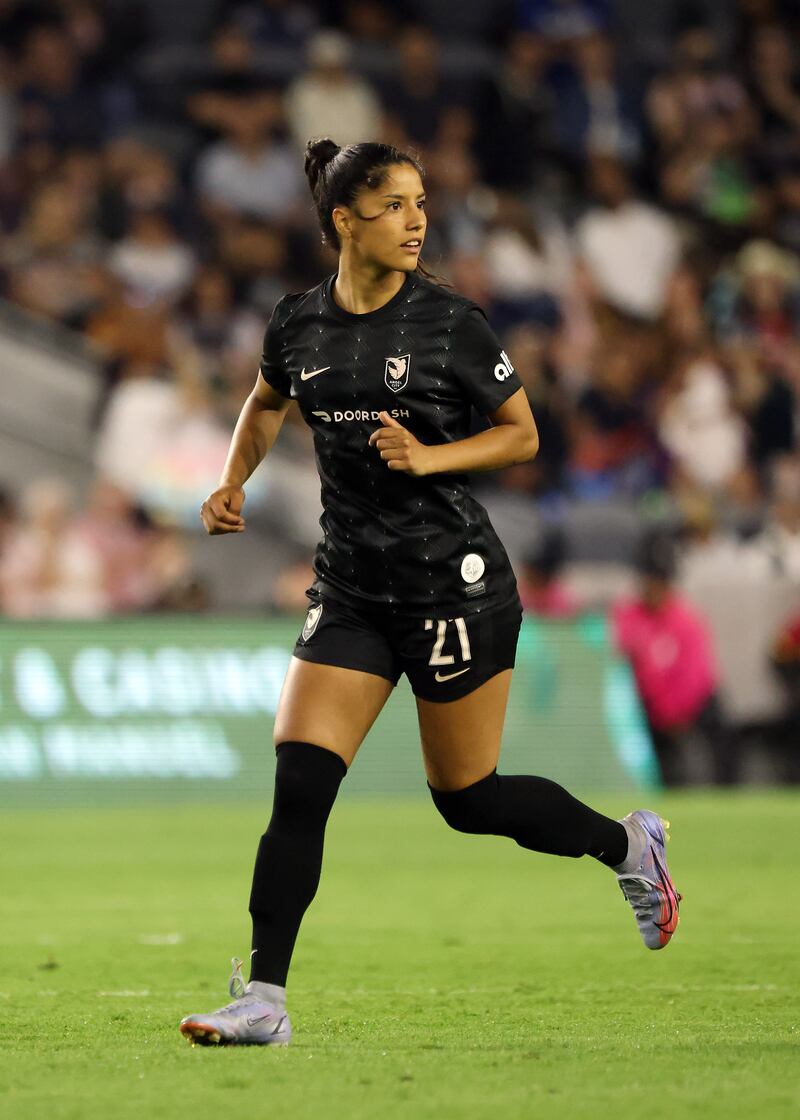 Stefany Ferrer Van Ginkel: facing a difficult future after outcry over her making a Nazi salute while driving past a pro-Israel rally in Beverly Hills, Photograph: Katelyn Mulcahy/Getty Images 