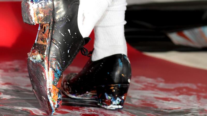 A painting “danced onto canvas” by Lord of the Dance Michael Flatley has been valued at up to €30,000 ahead of its auction next week