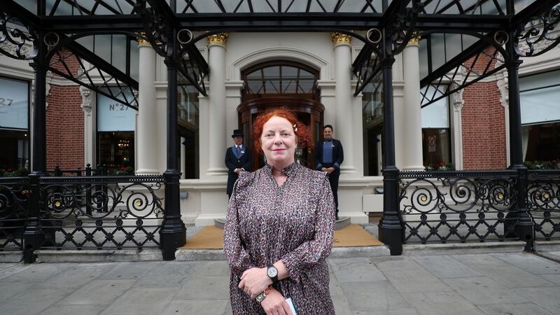 Rosita Boland at the reopened Shelbourne Hotel. Photograph: Nick Bradshaw